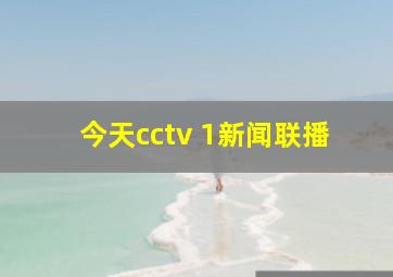 今天cctv 1新闻联播